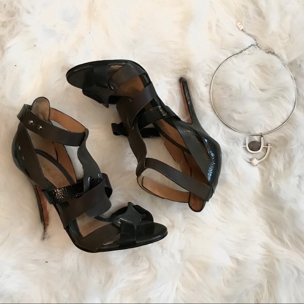 Lamb | Gray Sexy Strappy Heels | Size 8.5M